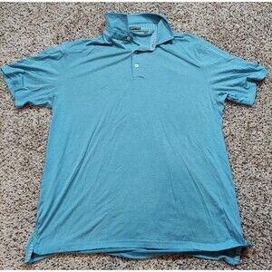 Tasc Mens Teal Cloud Lightweight Short Sleeve Polo Size XL EUC